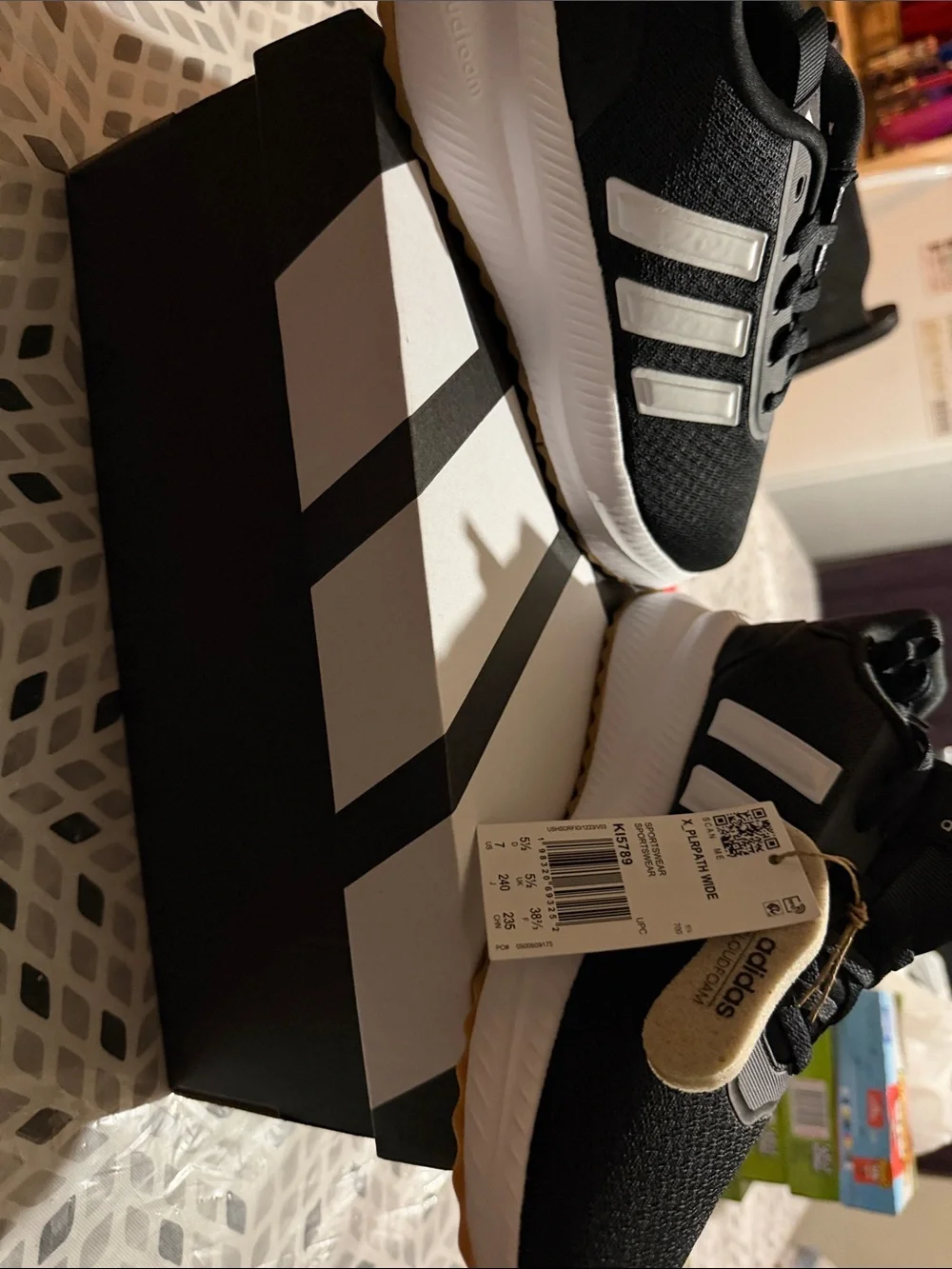 adidas kids Black and White Running Sneakers